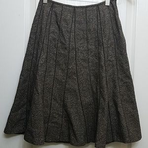 Brown tweed tulip skirt
